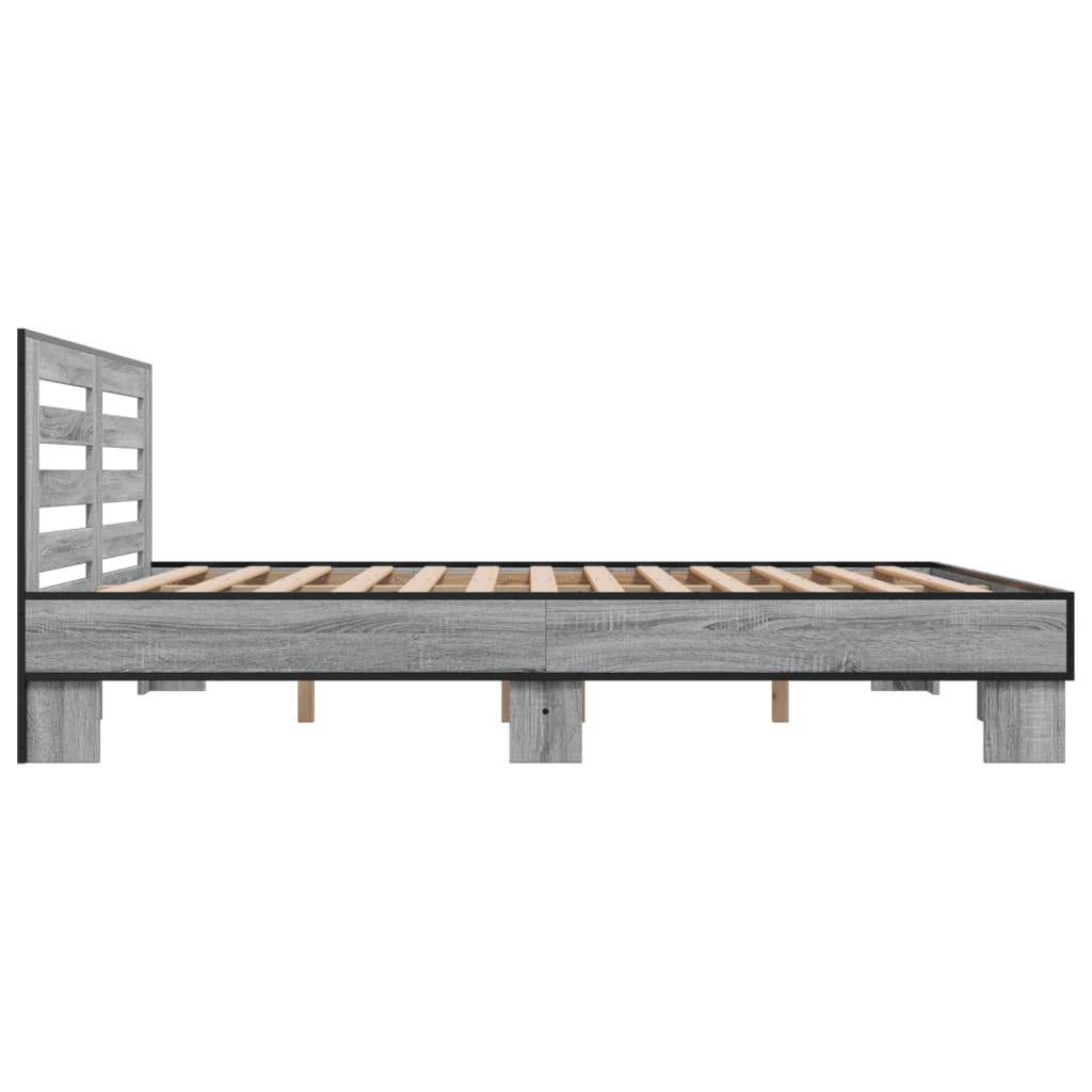 Giroletto Grigio Sonoma 200x200 cm in Legno Multistrato Metallo