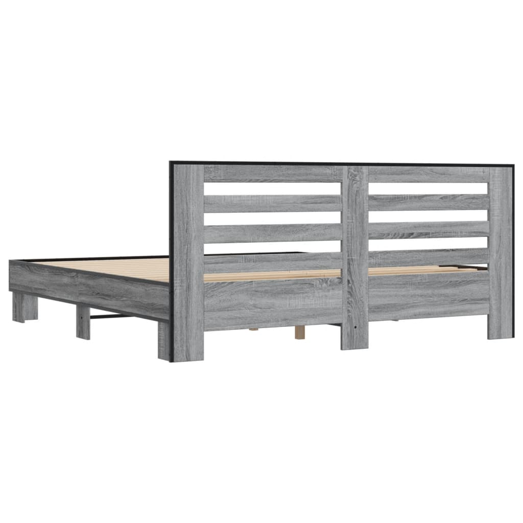 Giroletto Grigio Sonoma 200x200 cm in Legno Multistrato Metallo