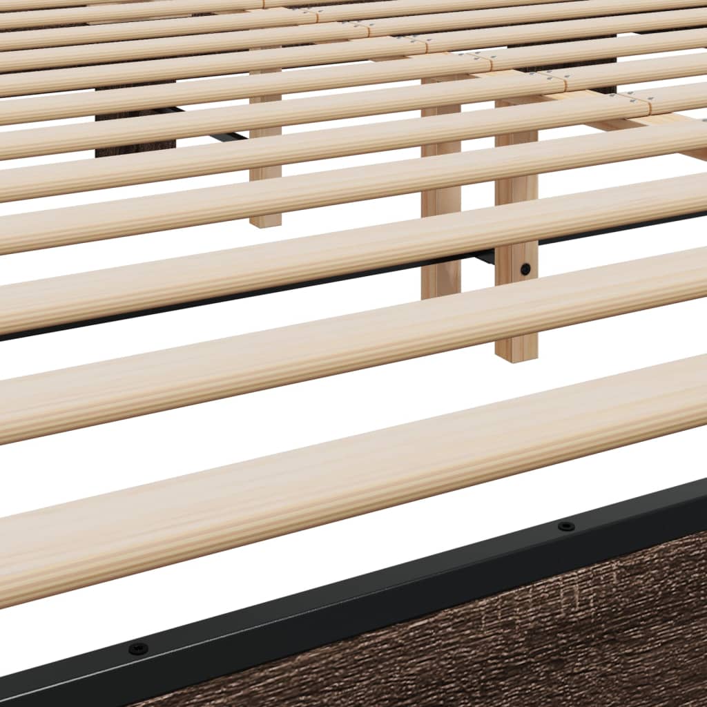 Giroletto Rovere Marrone 200x200cm in Legno Multistrato Metallo - homemem39