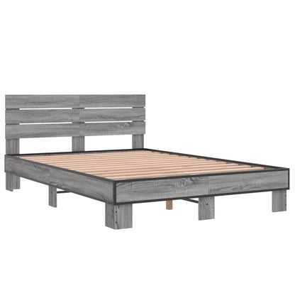 Giroletto Grigio Sonoma 140x200 cm in Legno Multistrato Metallo | homemem39