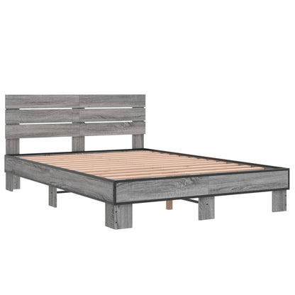 Giroletto Grigio Sonoma 120x200 cm in Legno Multistrato Metallo | homemem39