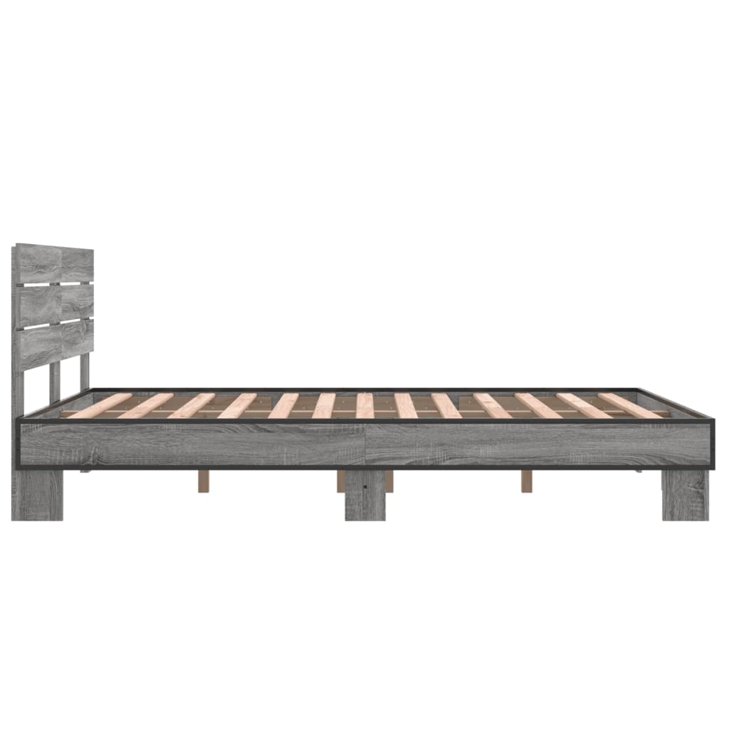 Giroletto Grigio Sonoma 120x200 cm in Legno Multistrato Metallo | homemem39