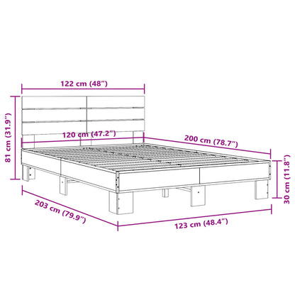 Giroletto Grigio Sonoma 120x200 cm in Legno Multistrato Metallo | homemem39