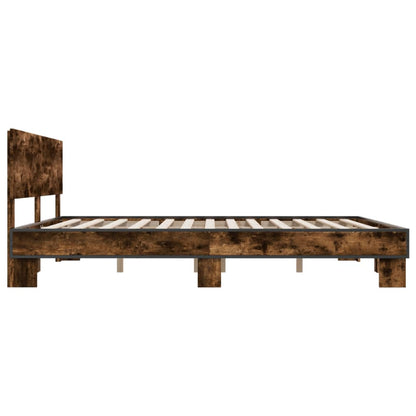 Giroletto Rovere Fumo 200x200 cm in Legno Multistrato e Metallo - homemem39