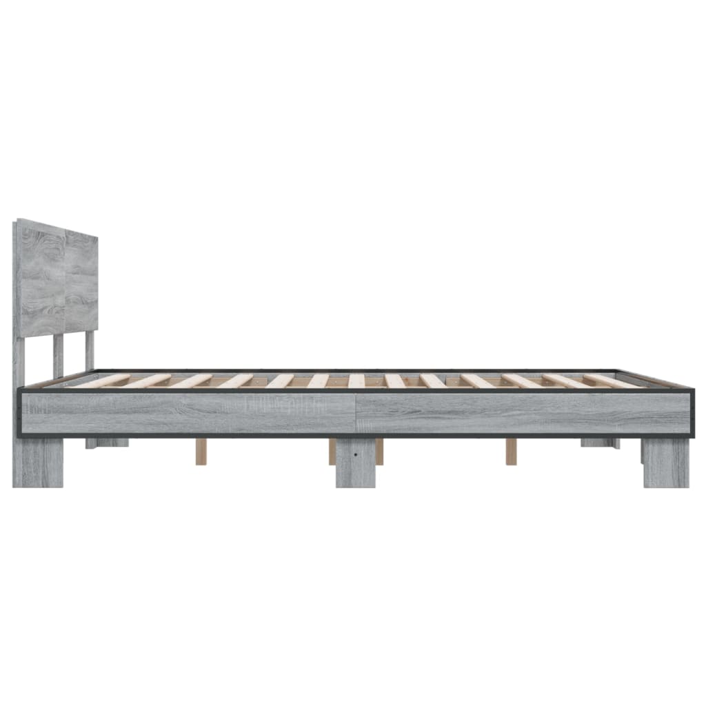 Giroletto Grigio Sonoma 150x200 cm in Legno Multistrato Metallo | homemem39