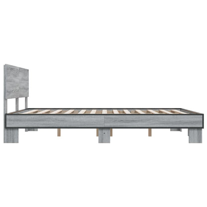Giroletto Grigio Sonoma 150x200 cm in Legno Multistrato Metallo | homemem39
