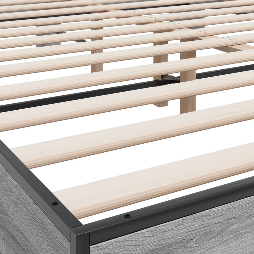 Giroletto Grigio Sonoma 150x200 cm in Legno Multistrato Metallo | homemem39