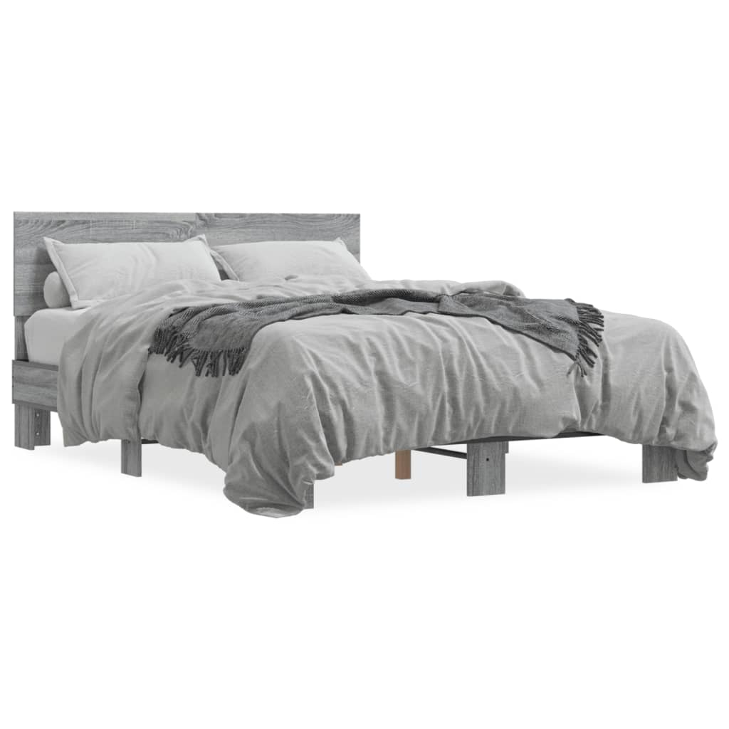 Giroletto Grigio Sonoma 120x200 cm in Legno Multistrato Metallo | homemem39