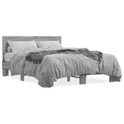 Giroletto Grigio Sonoma 120x200 cm in Legno Multistrato Metallo | homemem39