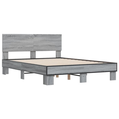 Giroletto Grigio Sonoma 120x200 cm in Legno Multistrato Metallo | homemem39