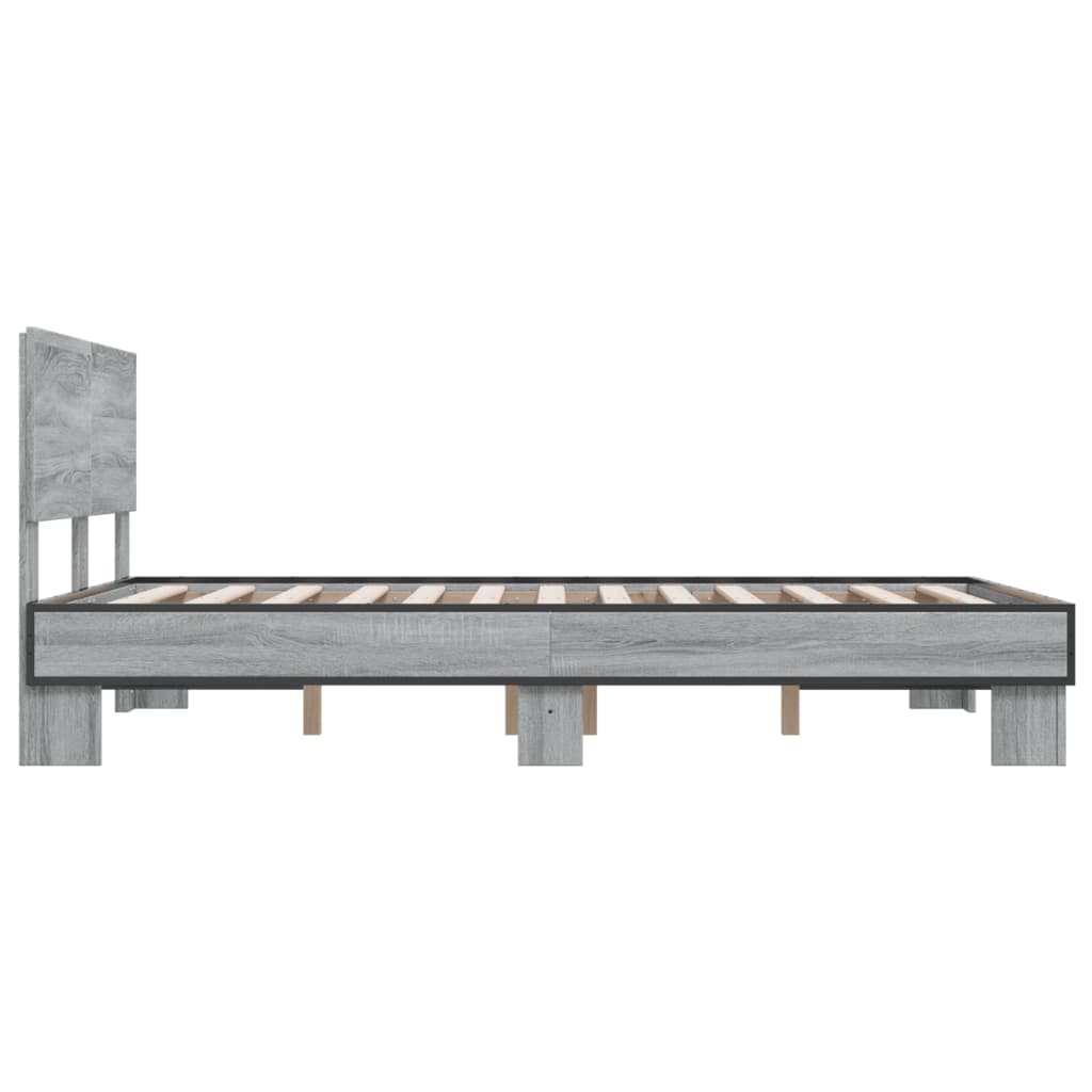 Giroletto Grigio Sonoma 120x200 cm in Legno Multistrato Metallo | homemem39