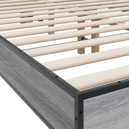 Giroletto Grigio Sonoma 120x200 cm in Legno Multistrato Metallo | homemem39