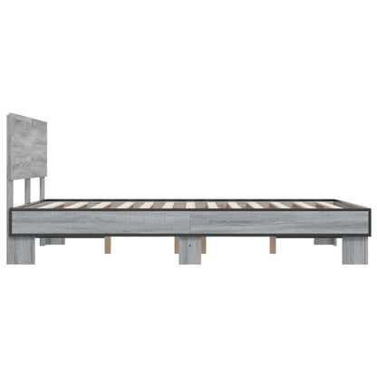 Giroletto Grigio Sonoma 140x190 cm in Legno Multistrato Metallo | homemem39
