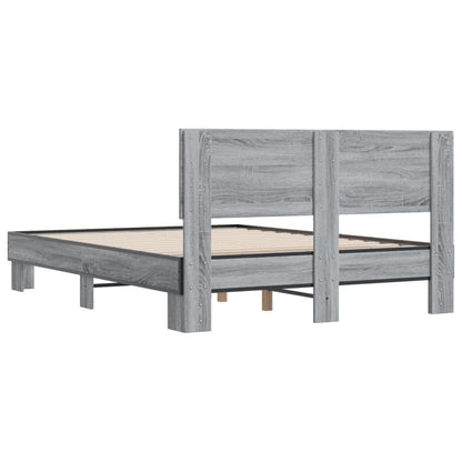 Giroletto Grigio Sonoma 140x190 cm in Legno Multistrato Metallo | homemem39
