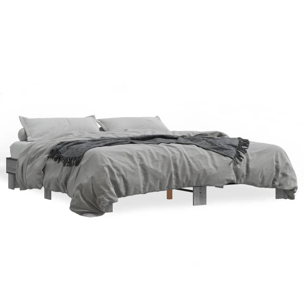Giroletto Grigio Sonoma 200x200 cm in Legno Multistrato Metallo | homemem39