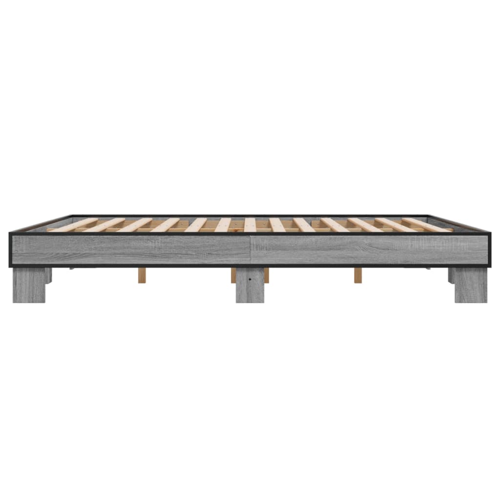 Giroletto Grigio Sonoma 200x200 cm in Legno Multistrato Metallo | homemem39
