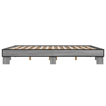 Giroletto Grigio Sonoma 200x200 cm in Legno Multistrato Metallo | homemem39