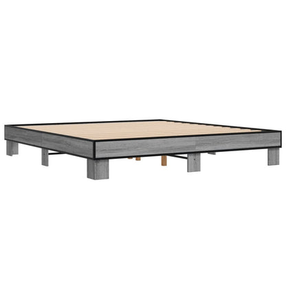 Giroletto Grigio Sonoma 200x200 cm in Legno Multistrato Metallo | homemem39