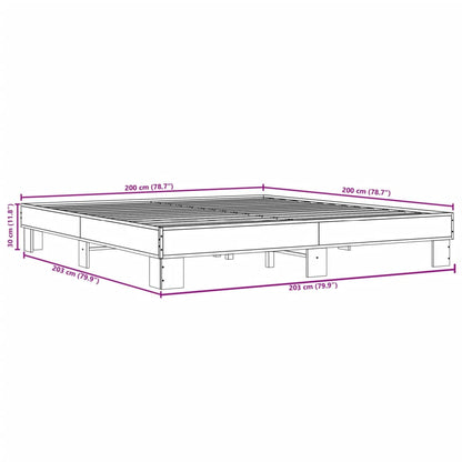 Giroletto Grigio Sonoma 200x200 cm in Legno Multistrato Metallo | homemem39