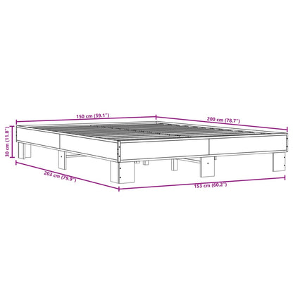 Giroletto Nero 150x200 cm in Legno Multistrato e Metallo | homemem39