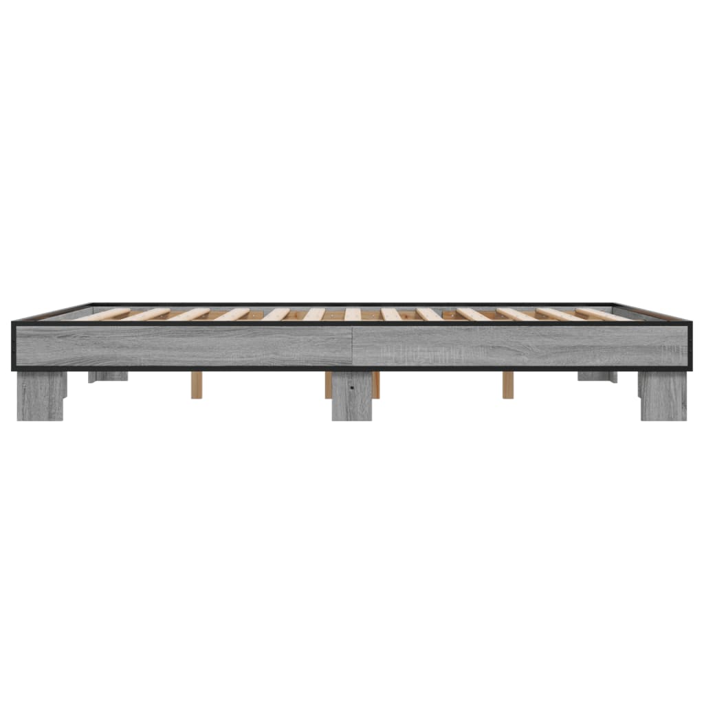 Giroletto Grigio Sonoma 150x200 cm in Legno Multistrato Metallo | homemem39