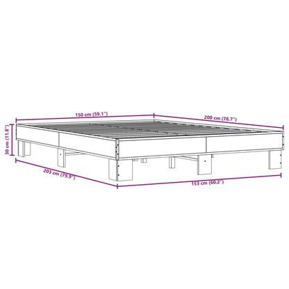 Giroletto Grigio Sonoma 150x200 cm in Legno Multistrato Metallo | homemem39
