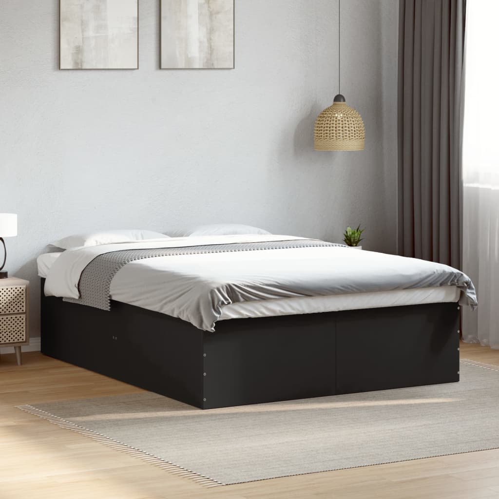 Giroletto Nero 160x200 cm in Legno Multistrato | homemem39