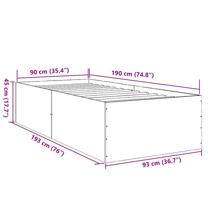Giroletto Rovere Fumo 90x190 cm in Legno Multistrato | homemem39