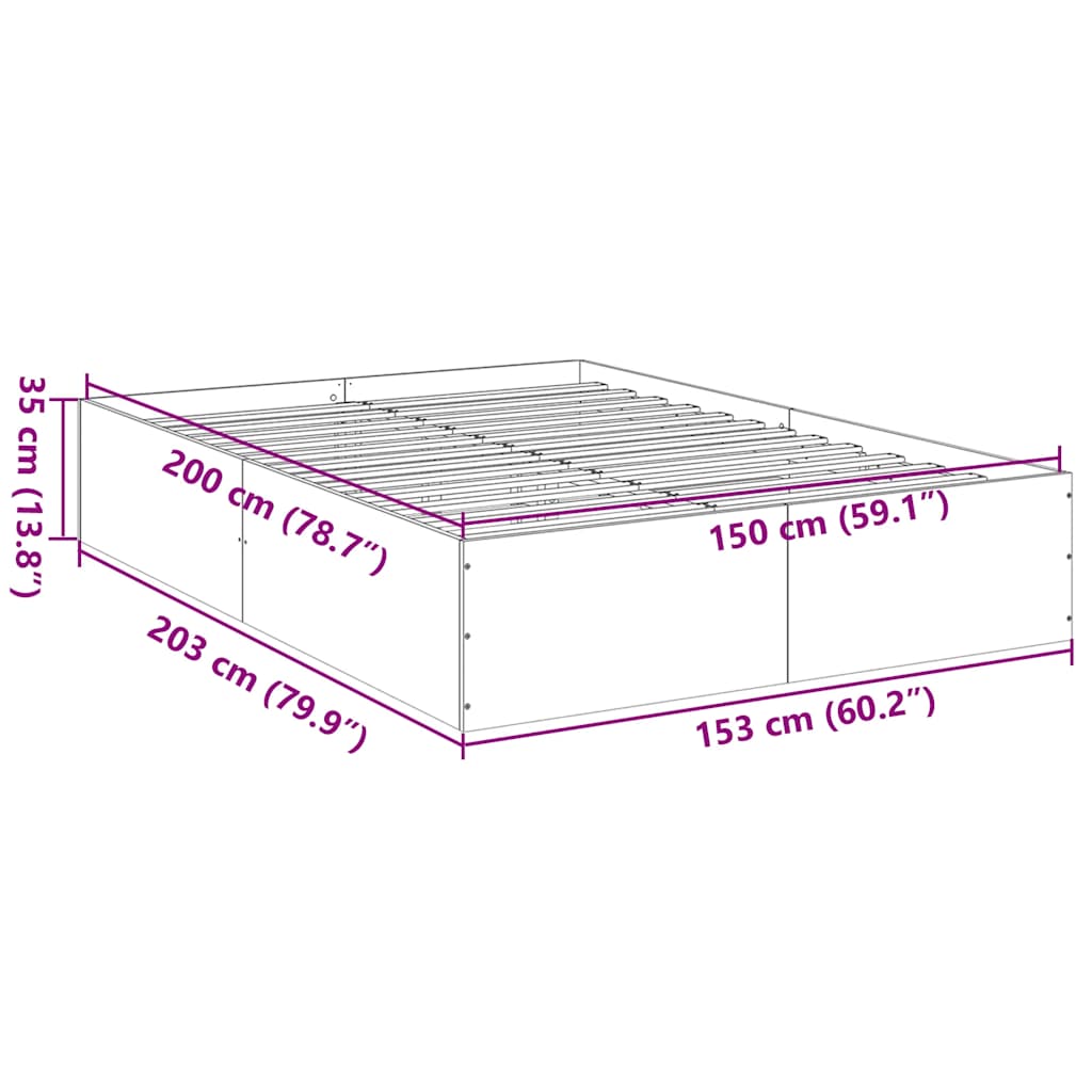 Giroletto Grigio Sonoma 150x200 cm in Legno Multistrato | homemem39