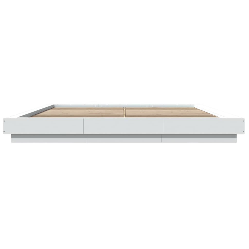 Giroletto con Luci LED Bianco 200x200 cm in Legno Multistrato