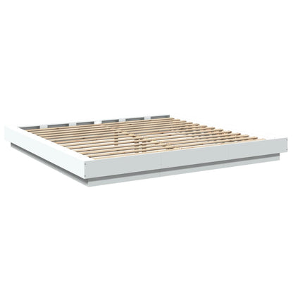 Giroletto con Luci LED Bianco 200x200 cm in Legno Multistrato | homemem39