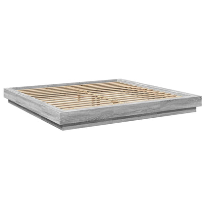 Giroletto Luci LED Grigio Sonoma 200x200 cm Legno Multistrato | homemem39