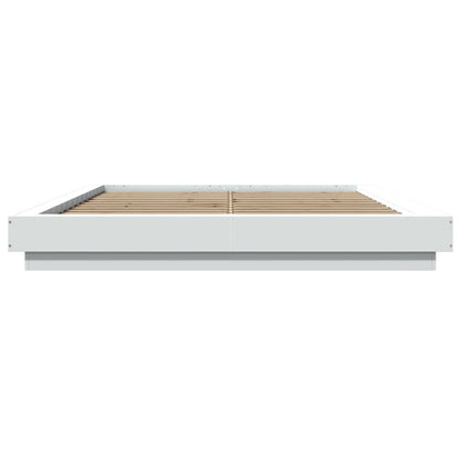 Giroletto con Luci LED Bianco 150x200 cm in Legno Multistrato | homemem39