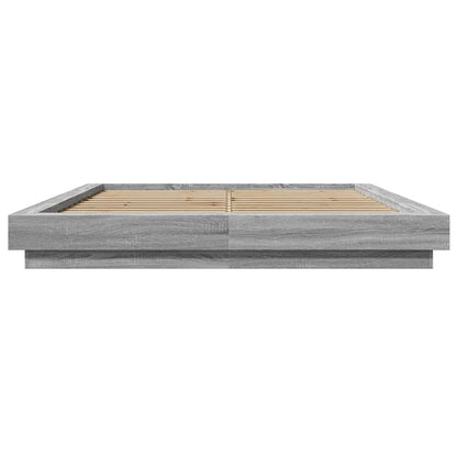 Giroletto Luci LED Grigio Sonoma 150x200 cm Legno Multistrato | homemem39