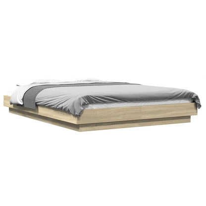 Giroletto Luci LED Rovere Sonoma 140x200 cm Legno Multistrato