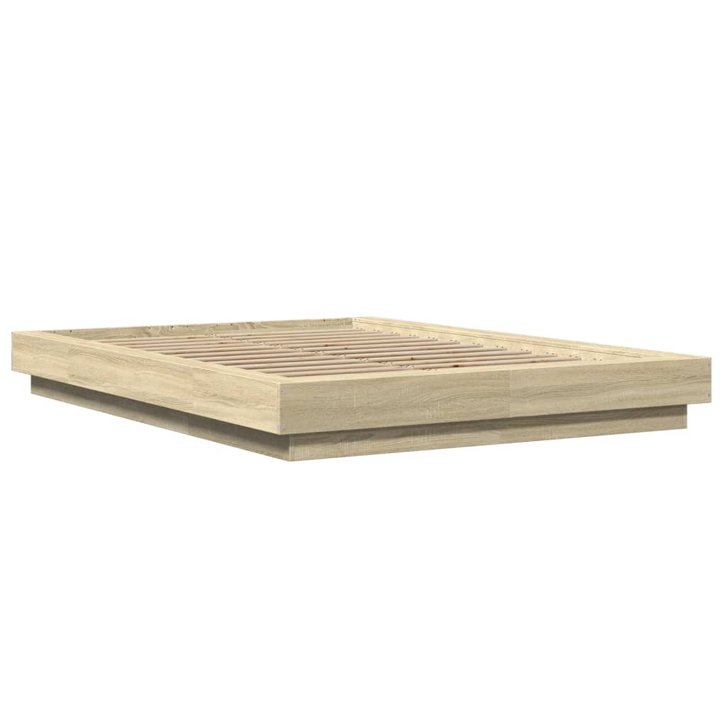 Giroletto Luci LED Rovere Sonoma 140x200 cm Legno Multistrato | homemem39