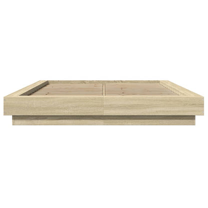 Giroletto Luci LED Rovere Sonoma 140x200 cm Legno Multistrato | homemem39