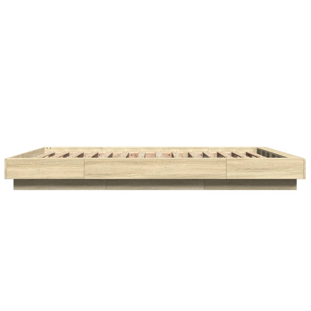 Giroletto Luci LED Rovere Sonoma 140x200 cm Legno Multistrato | homemem39