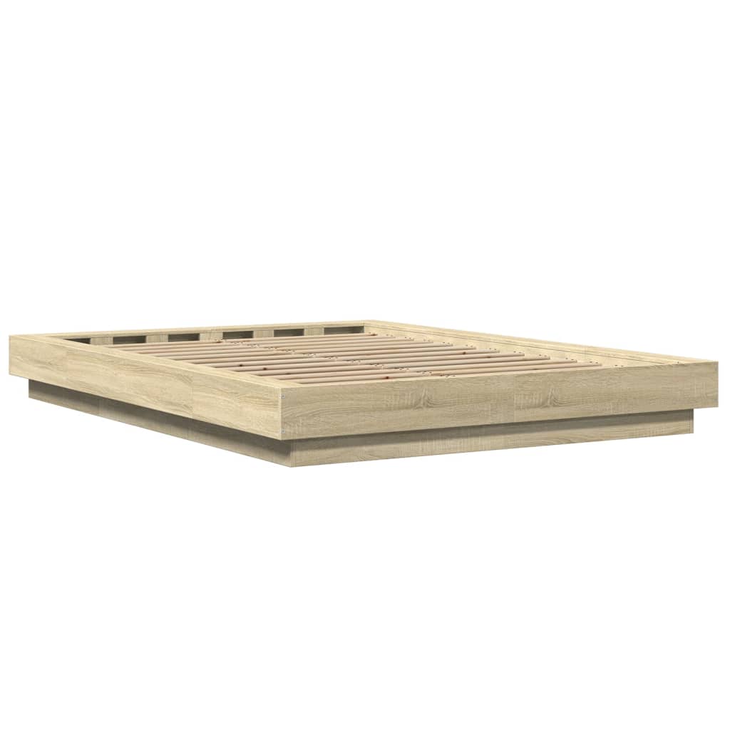Giroletto Luci LED Rovere Sonoma 140x200 cm Legno Multistrato | homemem39