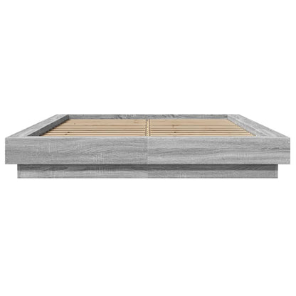 Giroletto Luci LED Grigio Sonoma 140x200 cm Legno Multistrato | homemem39