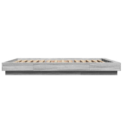 Giroletto Luci LED Grigio Sonoma 140x200 cm Legno Multistrato | homemem39