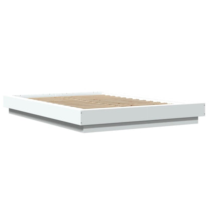 Giroletto con Luci LED Bianco 120x200 cm in Legno Multistrato | homemem39