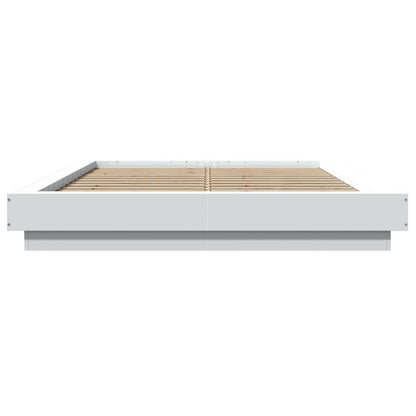 Giroletto con Luci LED Bianco 120x200 cm in Legno Multistrato | homemem39