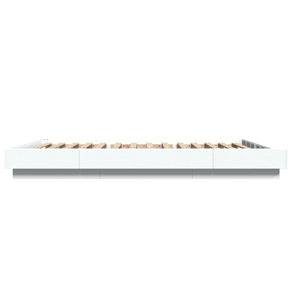 Giroletto con Luci LED Bianco 120x200 cm in Legno Multistrato | homemem39