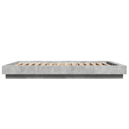 Giroletto Luci LED Grigio Cemento 120x200 cm Legno Multistrato | homemem39