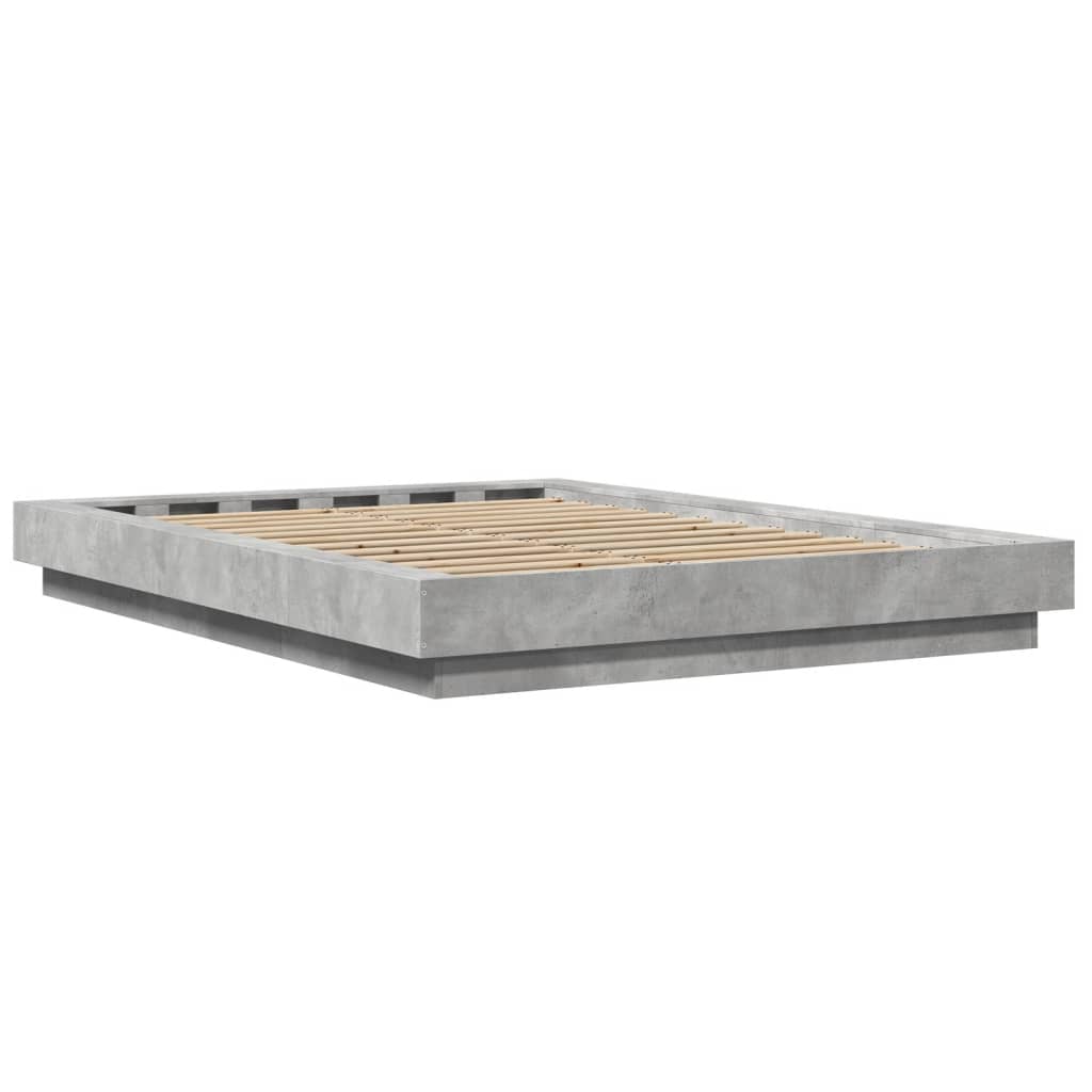 Giroletto Luci LED Grigio Cemento 120x200 cm Legno Multistrato | homemem39