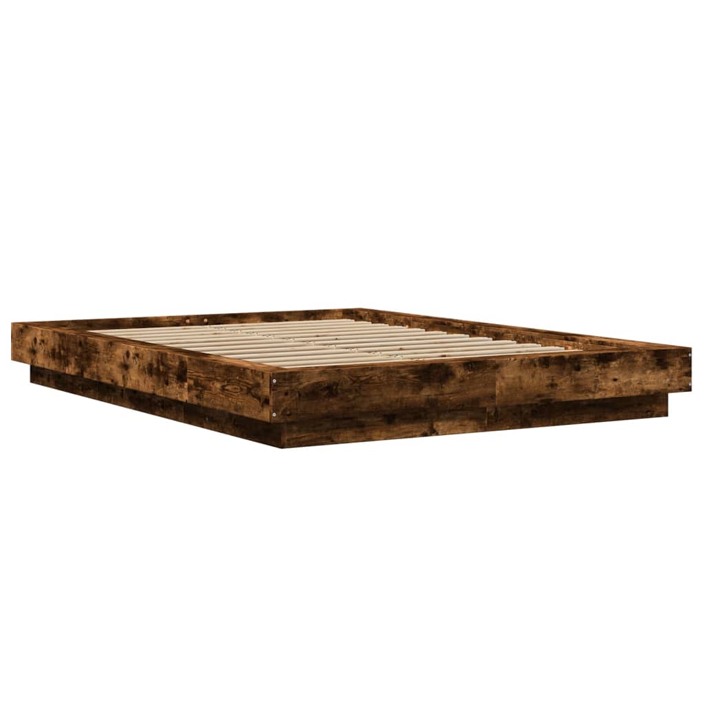 Giroletto con Luci LED Rovere Fumo 120x200 cm Legno Multistrato | homemem39