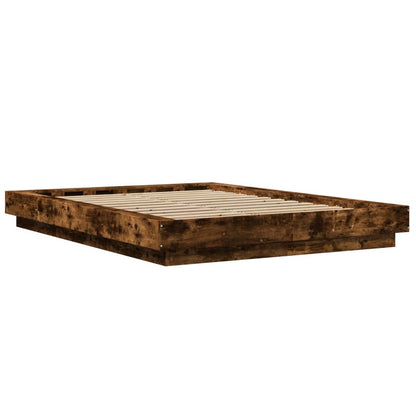 Giroletto con Luci LED Rovere Fumo 120x200 cm Legno Multistrato | homemem39
