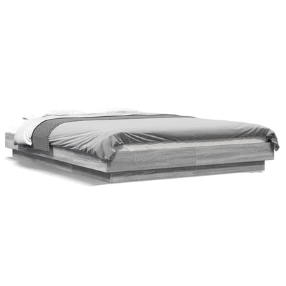 Giroletto Luci LED Grigio Sonoma 120x200 cm Legno Multistrato | homemem39