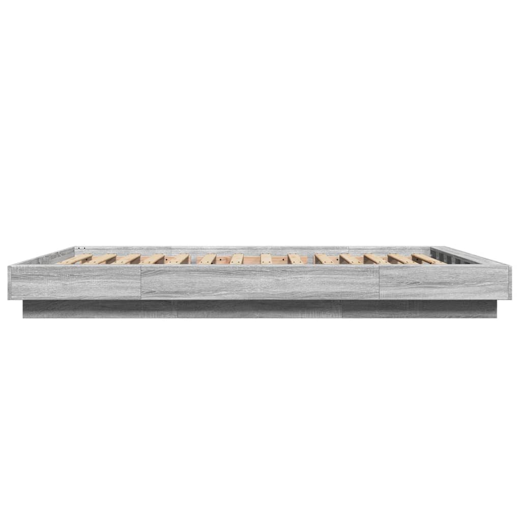 Giroletto Luci LED Grigio Sonoma 120x200 cm Legno Multistrato | homemem39